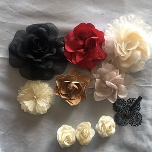 Bundle of 10 Hair Flowers
